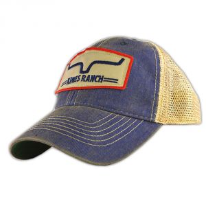 Kimes Ranch Vintage Trucker Kimes Patch Blue Snapback Hat